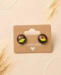 Amber Glow Stud Earrings