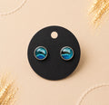 Azure Wave Stud Earrings