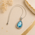 Crystal Tide Double-Sided Rotatable Pendant Necklace