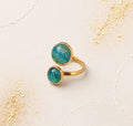 Sea Foam Blue Adjustable Ring
