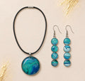 Ocean Breeze Pendant & 4 Drop Earring Set