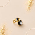 Midnight Marble Adjustable Ring