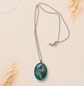 Ocean Treasure Oval Pendant Necklace